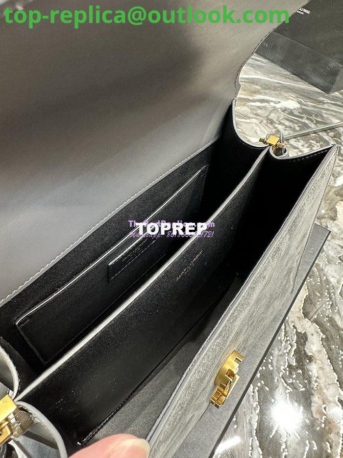 Replica YSL Saint Laurent Cassandra Medium Top Handle In Box Leather And Suede 578000 Storm Grey 10 Replica YSL Saint Laurent Cassandra Medium Top Handle In Box Leather And Suede 578000 Storm Grey 10