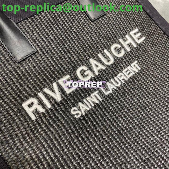 Replica YSL Saint Laurent Rive Gauche N/s Shopping Bag In Felt And Leather 631682 Black 3 Replica YSL Saint Laurent Rive Gauche N/s Shopping Bag In Felt And Leather 631682 Black 3