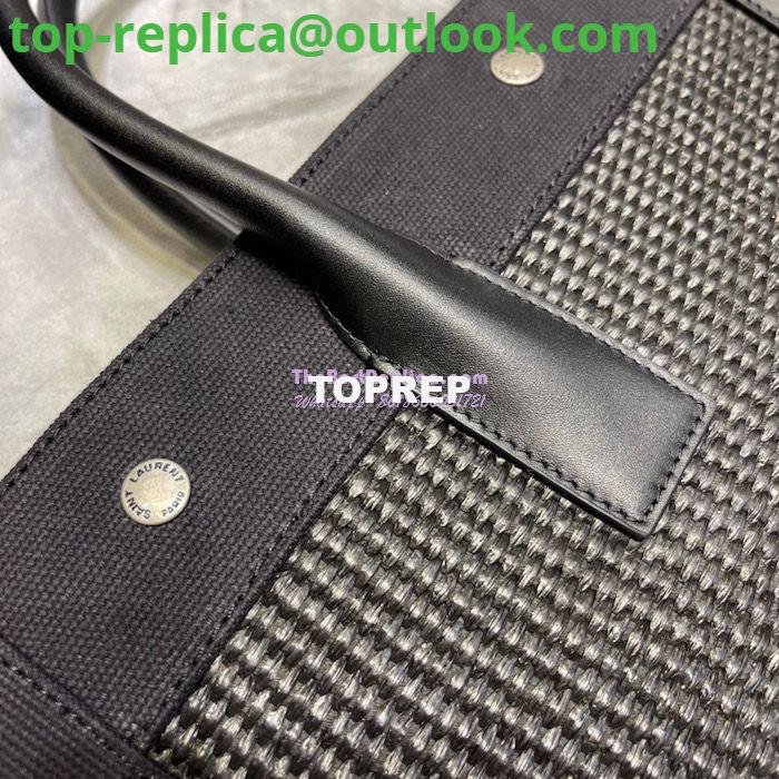 Replica YSL Saint Laurent Rive Gauche N/s Shopping Bag In Felt And Leather 631682 Black 4 Replica YSL Saint Laurent Rive Gauche N/s Shopping Bag In Felt And Leather 631682 Black 4