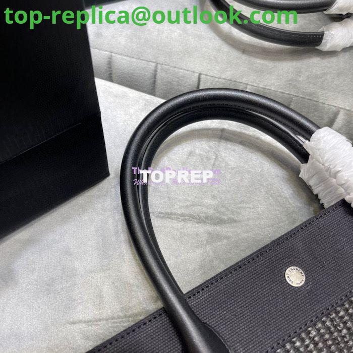 Replica YSL Saint Laurent Rive Gauche N/s Shopping Bag In Felt And Leather 631682 Black 5 Replica YSL Saint Laurent Rive Gauche N/s Shopping Bag In Felt And Leather 631682 Black 5