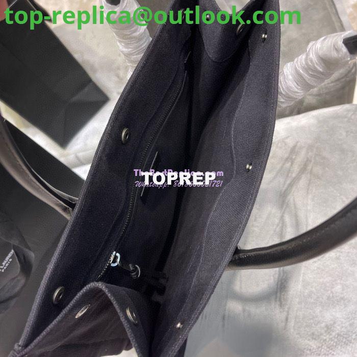 Replica YSL Saint Laurent Rive Gauche N/s Shopping Bag In Felt And Leather 631682 Black 6 Replica YSL Saint Laurent Rive Gauche N/s Shopping Bag In Felt And Leather 631682 Black 6