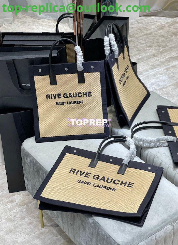 Replica YSL Saint Laurent Rive Gauche Tote Bag In Felt And Leather 499290 Beige Replica YSL Saint Laurent Rive Gauche Tote Bag In Felt And Leather 499290 Beige