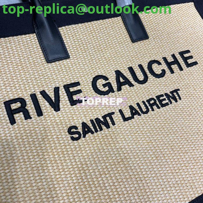 Replica YSL Saint Laurent Rive Gauche Tote Bag In Felt And Leather 499290 Beige 4 Replica YSL Saint Laurent Rive Gauche Tote Bag In Felt And Leather 499290 Beige 4