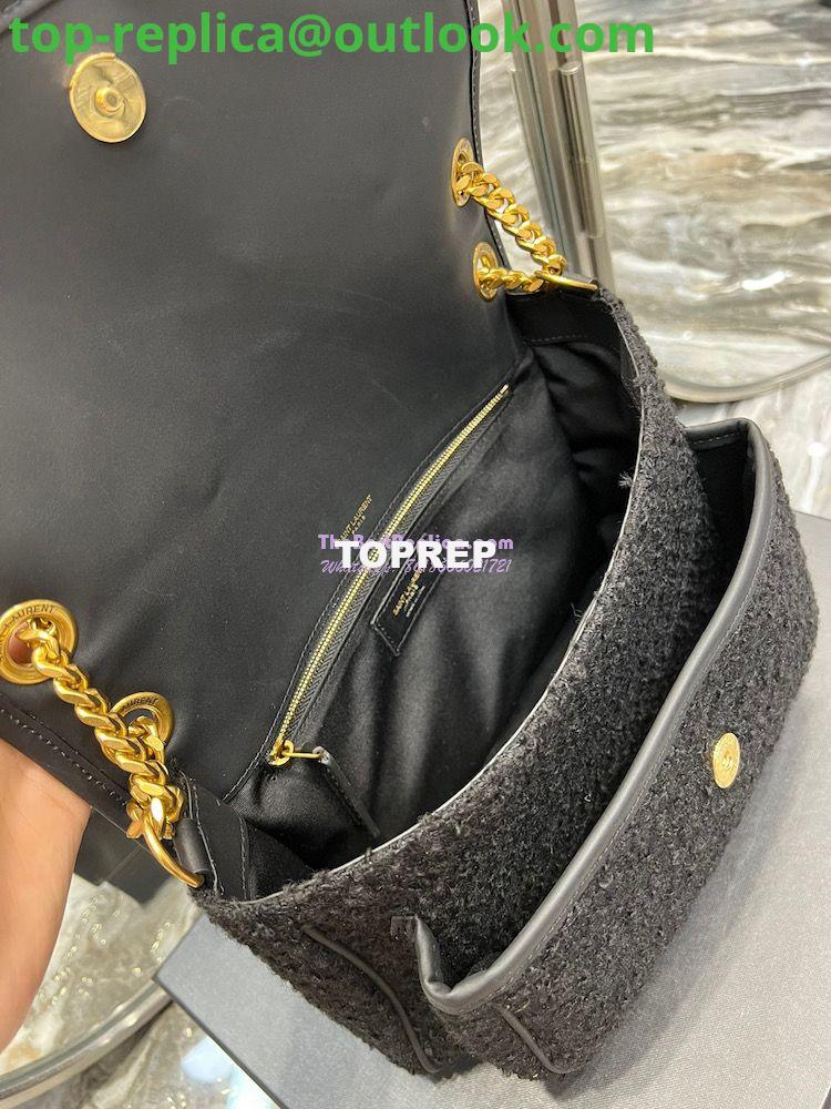 Replica YSL Saint Laurent Niki Medium In Bouclé Tweed And Smooth Leather 633158 Black 8 Replica YSL Saint Laurent Niki Medium In Bouclé Tweed And Smooth Leather 633158 Black 8