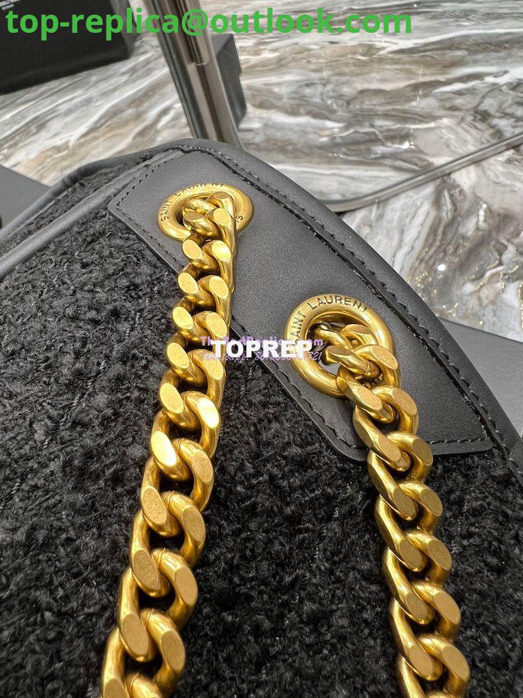 Replica YSL Saint Laurent Niki Medium In Bouclé Tweed And Smooth Leather 633158 Black 10 Replica YSL Saint Laurent Niki Medium In Bouclé Tweed And Smooth Leather 633158 Black 10