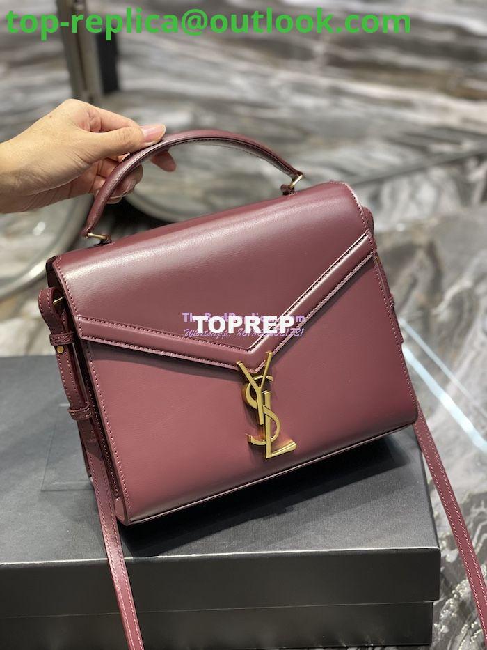 Replica YSL Saint Laurent Cassandra Medium Top Handle Bag In Smooth Leather 578000 Dark Red 3 Replica YSL Saint Laurent Cassandra Medium Top Handle Bag In Smooth Leather 578000 Dark Red 3