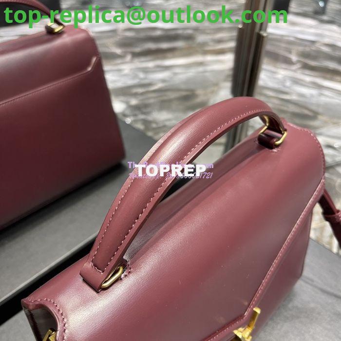 Replica YSL Saint Laurent Cassandra Medium Top Handle Bag In Smooth Leather 578000 Dark Red 5 Replica YSL Saint Laurent Cassandra Medium Top Handle Bag In Smooth Leather 578000 Dark Red 5