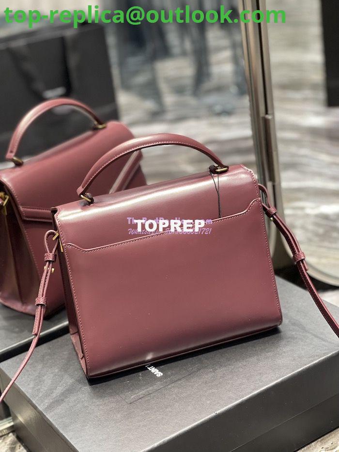Replica YSL Saint Laurent Cassandra Medium Top Handle Bag In Smooth Leather 578000 Dark Red 12 Replica YSL Saint Laurent Cassandra Medium Top Handle Bag In Smooth Leather 578000 Dark Red 12