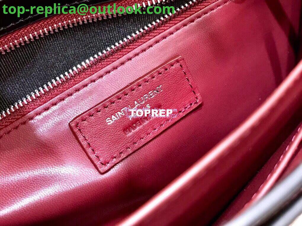 Replica YSL Saint Laurent Cassandra Monogram Clasp Bag In Crocodile Embossed Shiny Leather Black 10 Replica YSL Saint Laurent Cassandra Monogram Clasp Bag In Crocodile Embossed Shiny Leather Black 10