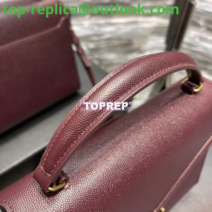 Replica YSL Saint Laurent Cassandra Top Handle Medium Bag In Grain De Poudre Leather Red 4 Replica YSL Saint Laurent Cassandra Top Handle Medium Bag In Grain De Poudre Leather Red 4