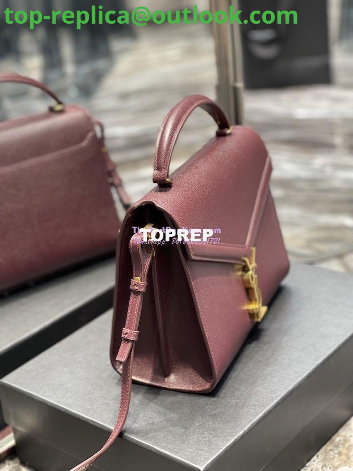 Replica YSL Saint Laurent Cassandra Top Handle Medium Bag In Grain De Poudre Leather Red 8 Replica YSL Saint Laurent Cassandra Top Handle Medium Bag In Grain De Poudre Leather Red 8