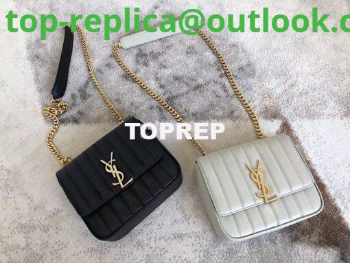 Replica YSL Saint Laurent Vicky Medium In Grain De Poudre Leather 5326121 Blanc Replica YSL Saint Laurent Vicky Medium In Grain De Poudre Leather 5326121 Blanc
