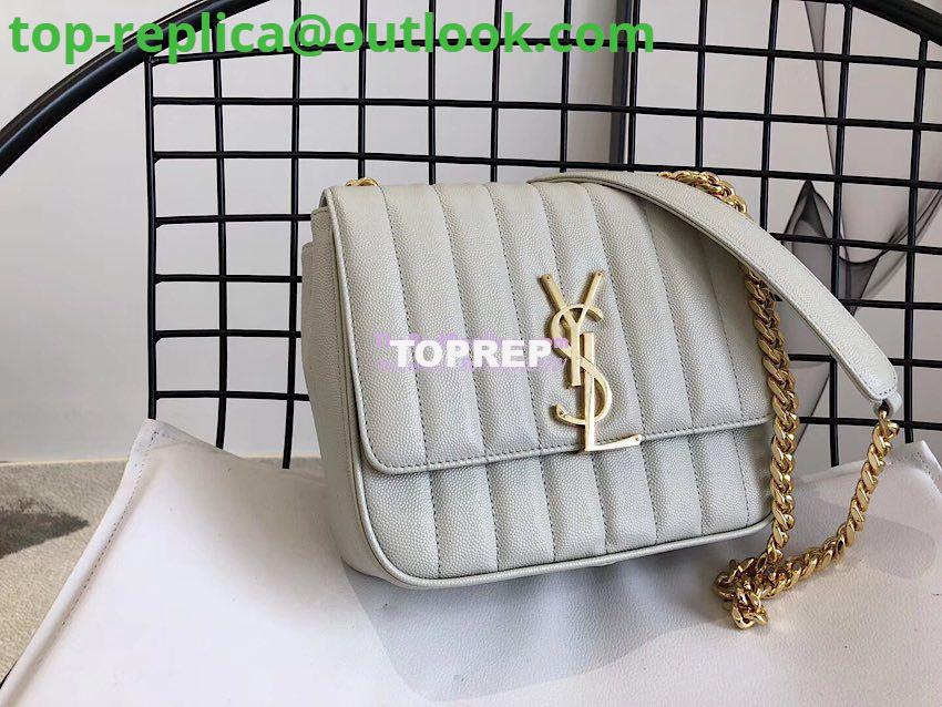 Replica YSL Saint Laurent Vicky Medium In Grain De Poudre Leather 5326121 Blanc 4 Replica YSL Saint Laurent Vicky Medium In Grain De Poudre Leather 5326121 Blanc 4