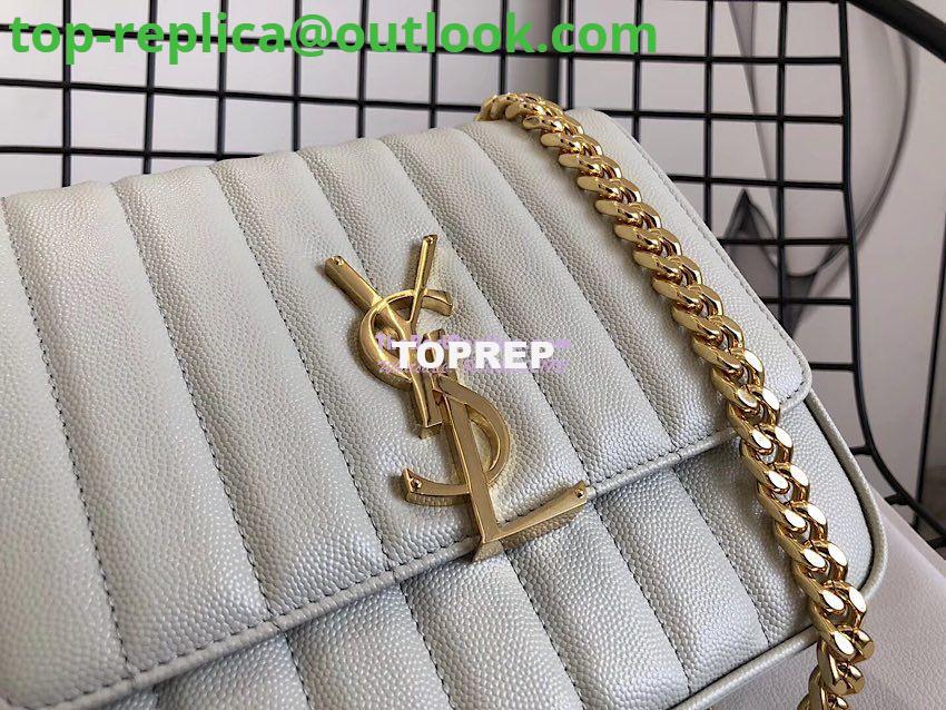 Replica YSL Saint Laurent Vicky Medium In Grain De Poudre Leather 5326121 Blanc 5 Replica YSL Saint Laurent Vicky Medium In Grain De Poudre Leather 5326121 Blanc 5