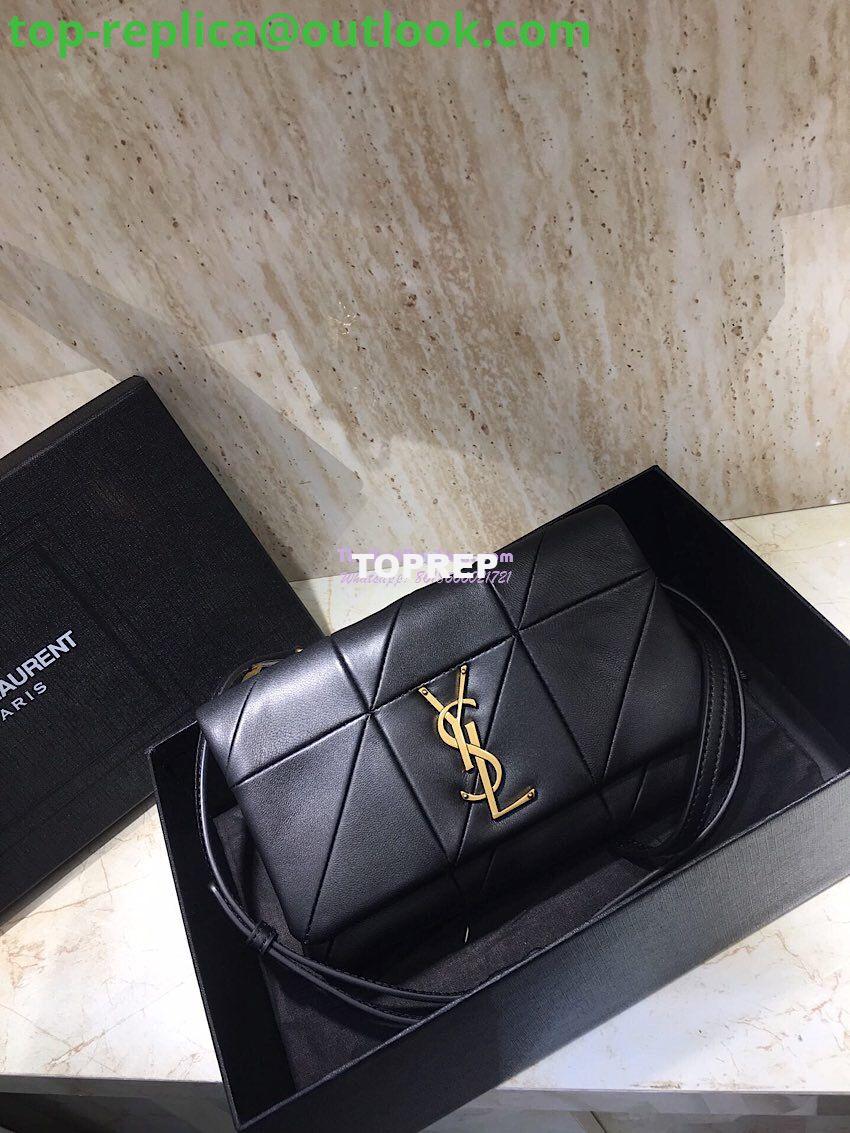 Replica YSL Saint Laurent Jamie Chain Wallet "Carré Rive Gauche " In Lambskin Black Replica YSL Saint Laurent Jamie Chain Wallet "Carré Rive Gauche " In Lambskin Black