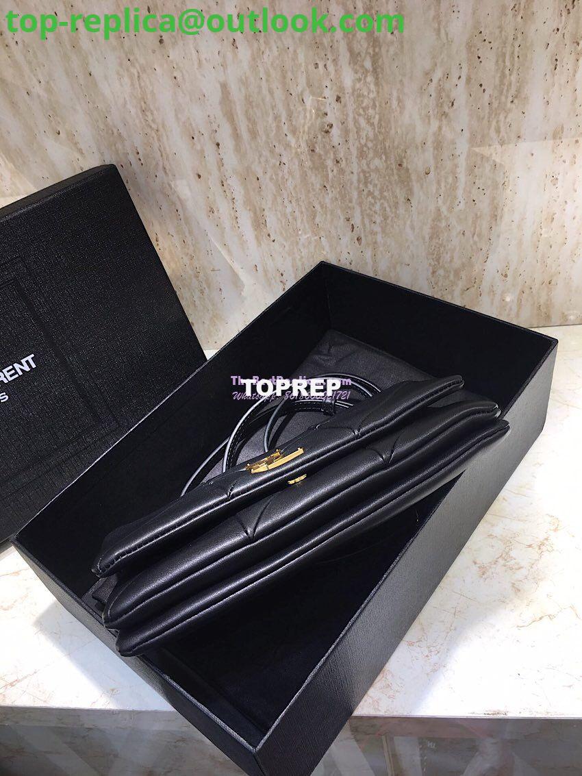 Replica YSL Saint Laurent Jamie Chain Wallet "Carré Rive Gauche " In Lambskin Black 4 Replica YSL Saint Laurent Jamie Chain Wallet "Carré Rive Gauche " In Lambskin Black 4