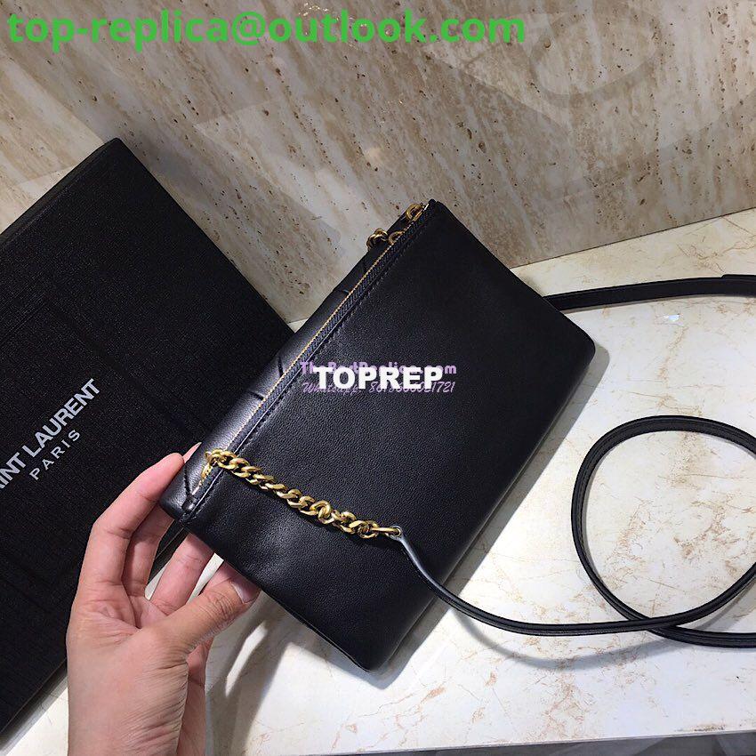 Replica YSL Saint Laurent Jamie Chain Wallet "Carré Rive Gauche " In Lambskin Black 6 Replica YSL Saint Laurent Jamie Chain Wallet "Carré Rive Gauche " In Lambskin Black 6
