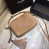 Replica YSL Saint Laurent Lou Camera Bag In Smooth Leather 520533 Light Taupe