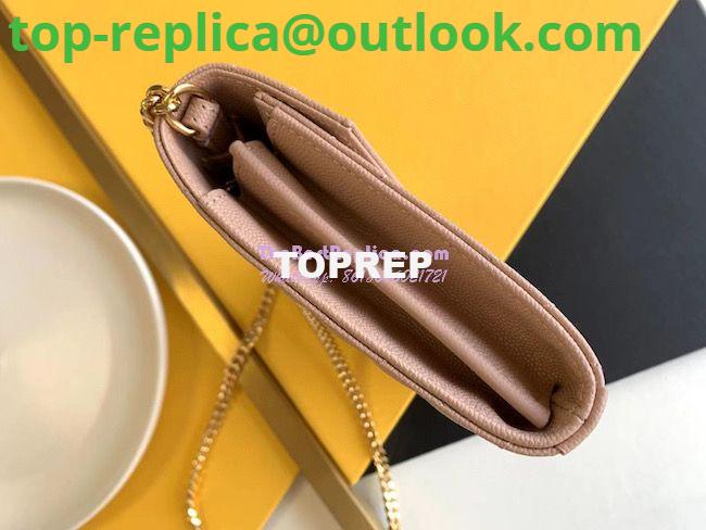 Replica YSL Saint Laurent Monogram Chain Wallet Grain De Poudre Rose in Silver Hardware 11 Replica YSL Saint Laurent Monogram Chain Wallet Grain De Poudre Rose in Silver Hardware 11