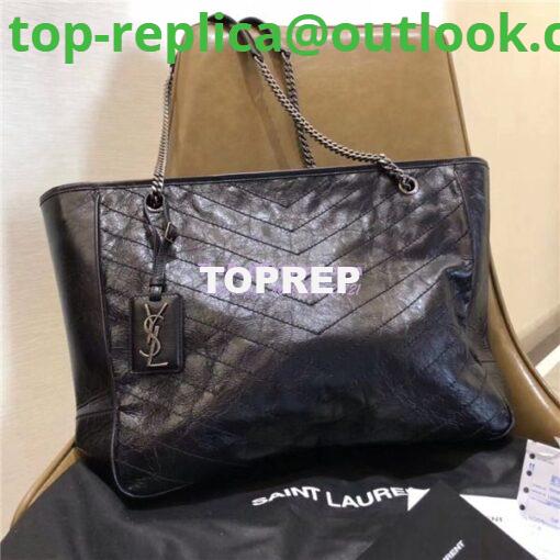 Replica YSL Saint Laurent Niki Large Black Vintage Leather Shopping Bag 5048670 Replica YSL Saint Laurent Niki Large Black Vintage Leather Shopping Bag 5048670