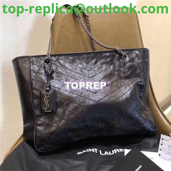 Replica YSL Saint Laurent Niki Large Black Vintage Leather Shopping Bag 5048670 Replica YSL Saint Laurent Niki Large Black Vintage Leather Shopping Bag 5048670