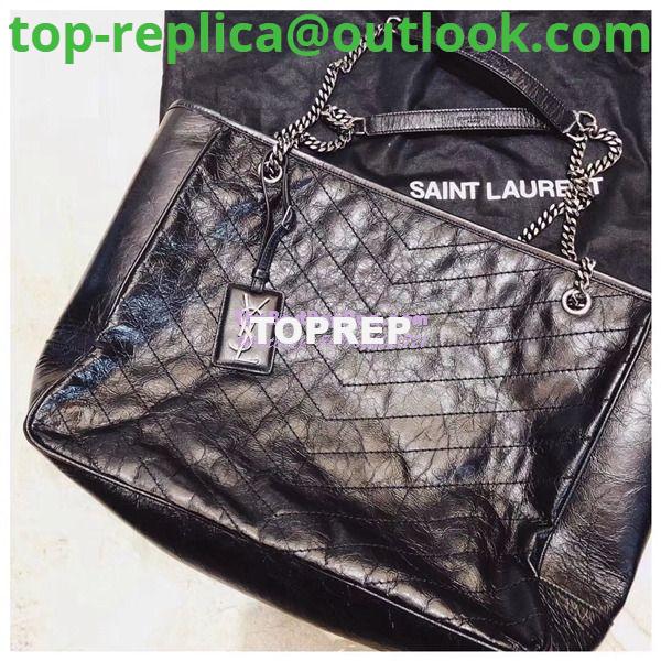 Replica YSL Saint Laurent Niki Large Black Vintage Leather Shopping Bag 5048670 3 Replica YSL Saint Laurent Niki Large Black Vintage Leather Shopping Bag 5048670 3