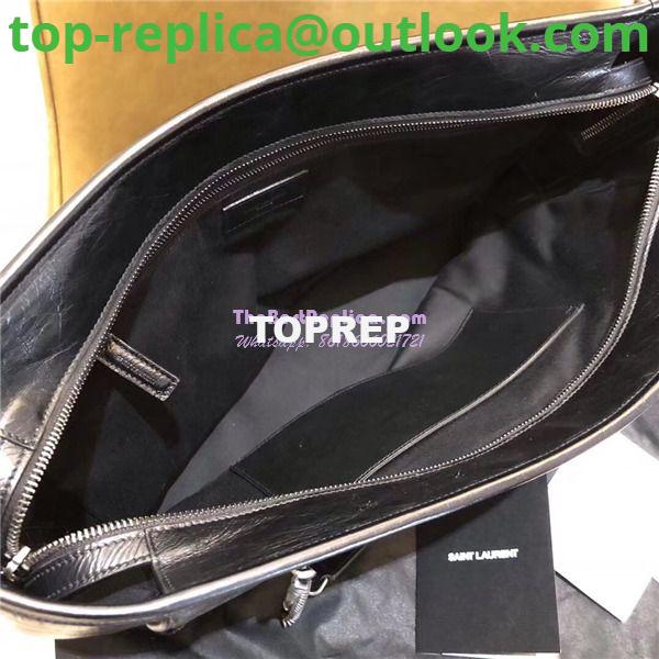 Replica YSL Saint Laurent Niki Large Black Vintage Leather Shopping Bag 5048670 10 Replica YSL Saint Laurent Niki Large Black Vintage Leather Shopping Bag 5048670 10