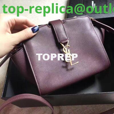 Replica YSL Yves Saint Laurent Toy Cabas Bag in Wine 2