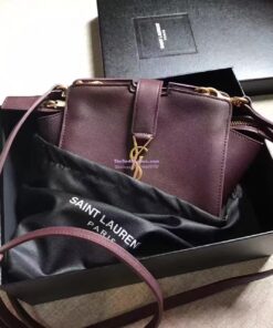 Replica YSL Yves Saint Laurent Toy Cabas Bag in Wine 2