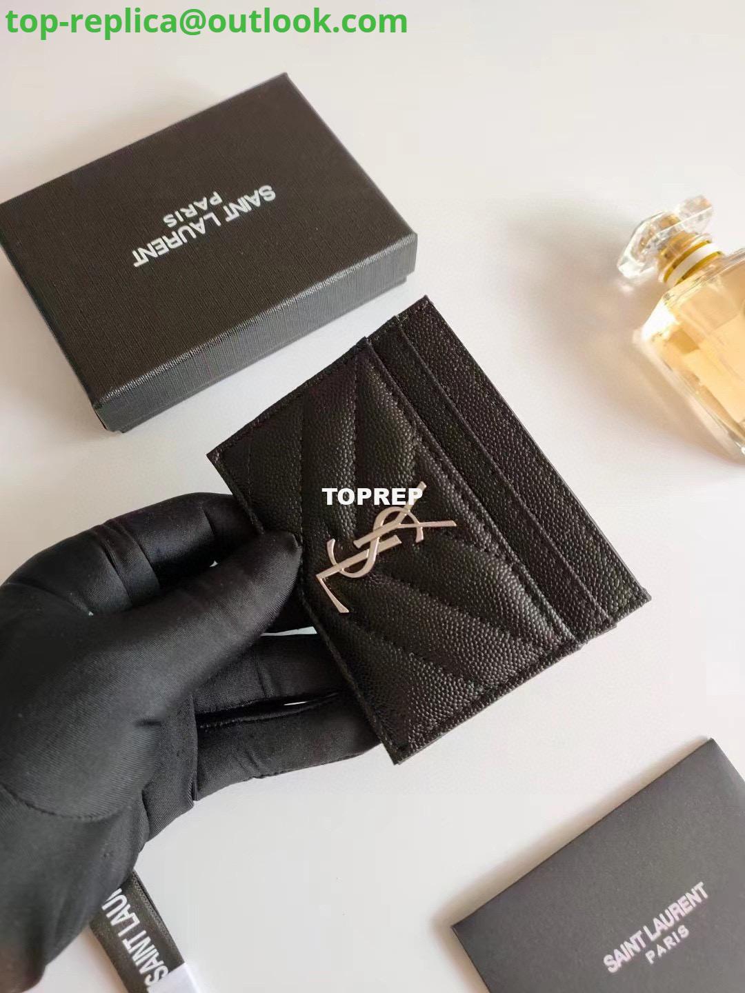 Replica YSL Cassandre MatelassÉ Card Holder Case In Grain De Poudre Embossed Leather Black 1 Replica YSL Cassandre MatelassÉ Card Holder Case In Grain De Poudre Embossed Leather Black 1