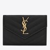 Replica Saint Laurent Cassandre Small Envelope Wallet in Beige Matelasse Leather 12