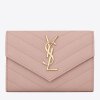 Replica Saint Laurent Cassandre Small Envelope Wallet in Red Matelasse Leather 13