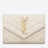 Replica Saint Laurent Cassandre Small Envelope All Black Wallet in Matelasse Leather 13