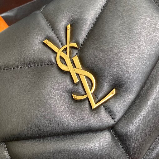 Replica Saint Laurent Puffer Medium Chain Bag In Black Lambskin 3