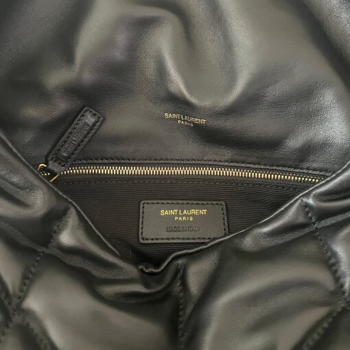 Replica Saint Laurent Puffer Medium Chain Bag In Black Lambskin 10