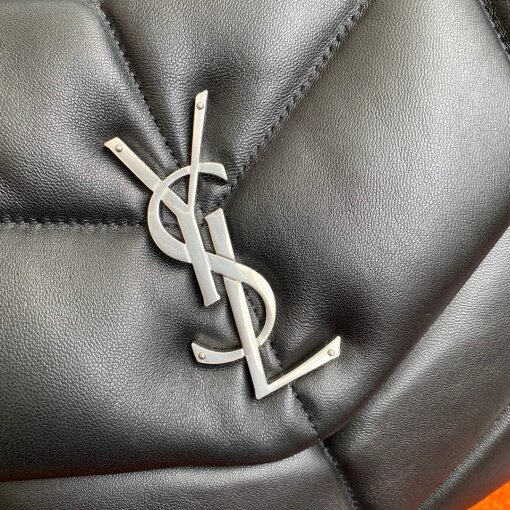 Replica Saint Laurent Puffer Medium Chain Bag In Noir Lambskin 9