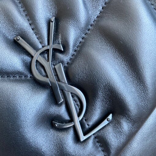 Replica Saint Laurent Puffer Small Chain All Black Bag In Quilted Lambskin 5