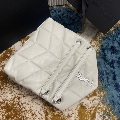 Replica Saint Laurent Puffer Small Chain Bag In Ivory Lambskin 8