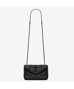 Replica Saint Laurent Puffer Toy All Black Bag In Quilted Lambskin