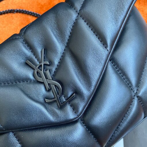 Replica Saint Laurent Puffer Toy All Black Bag In Quilted Lambskin 6