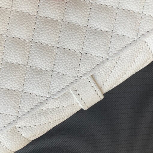 Replica Saint Laurent Small Envelope Wallet in White Matelasse Leather 4