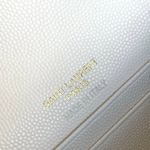 Replica Saint Laurent Small Envelope Wallet in White Matelasse Leather 6